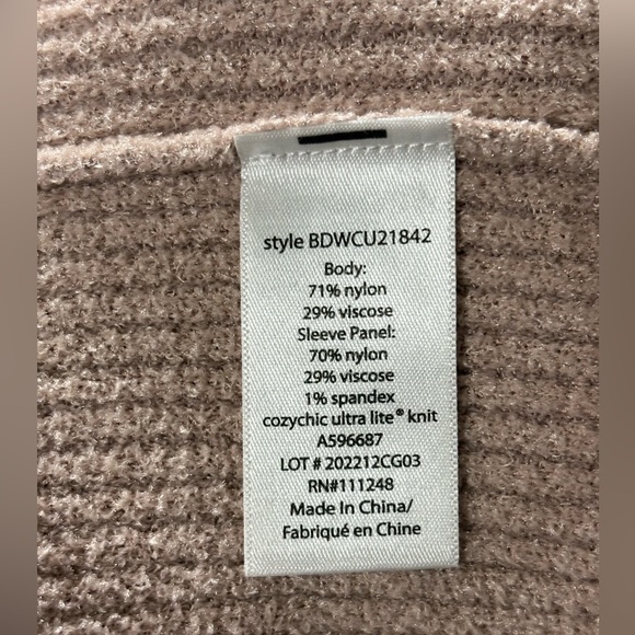 Cozy Pink Open Front Cardigan - Picture 5 of 8